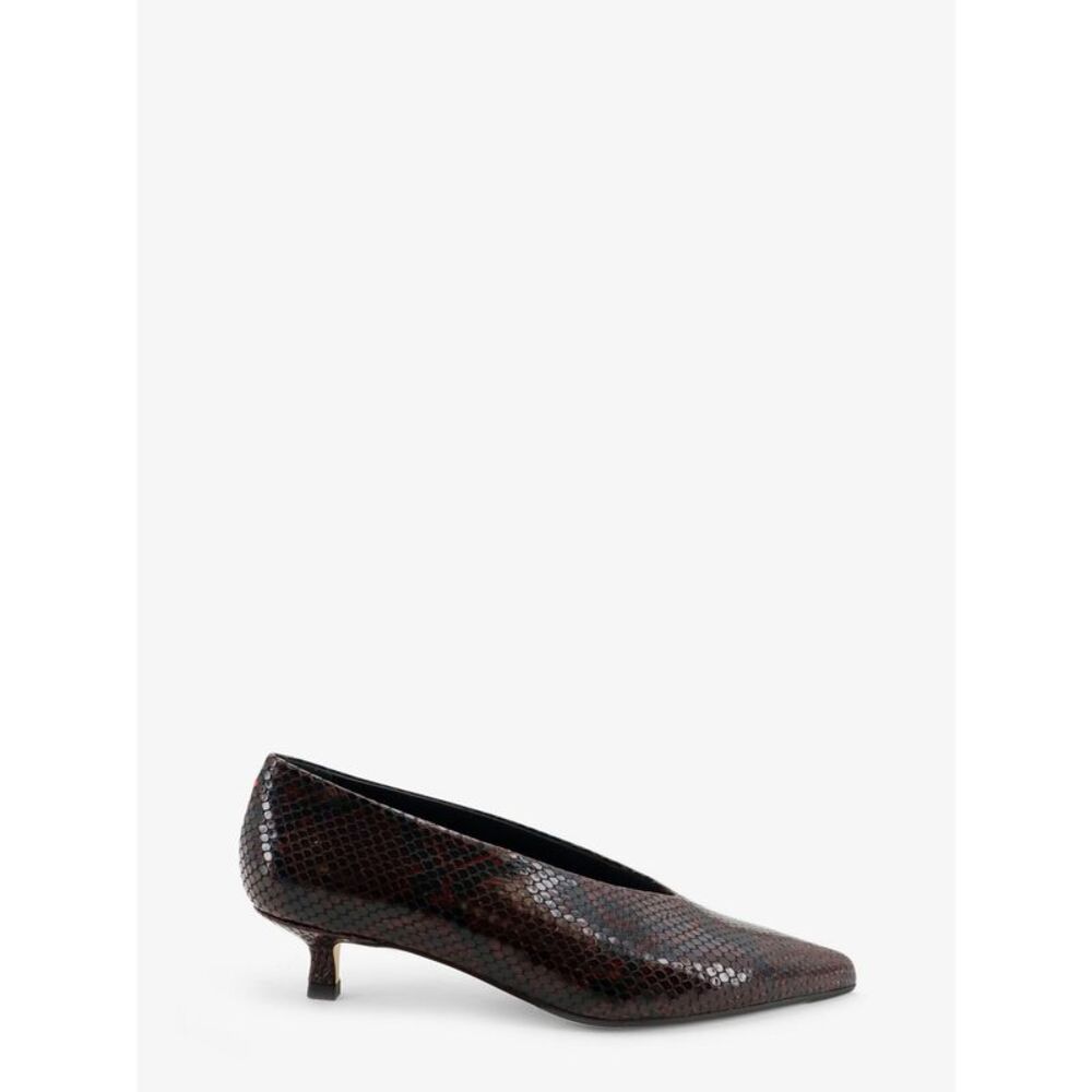 Aeyde Women Clara Leather Decollete With Python Motif